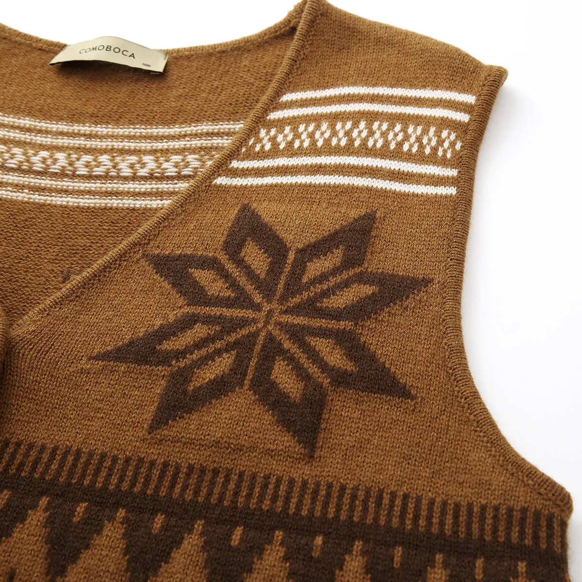 100% Wool Vintage Fair Isle Knit Vest