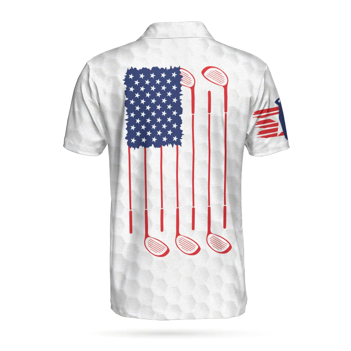 3D Print Golf Shirts For Men, Golf American Flag Polo Shirt, Usa Flag Golf Shirt, Patriotic Golfer Shirt Coolspod