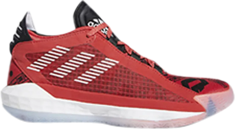 Adidas Dame 6 Big Kids 'Geek Up' Sneakers, Red