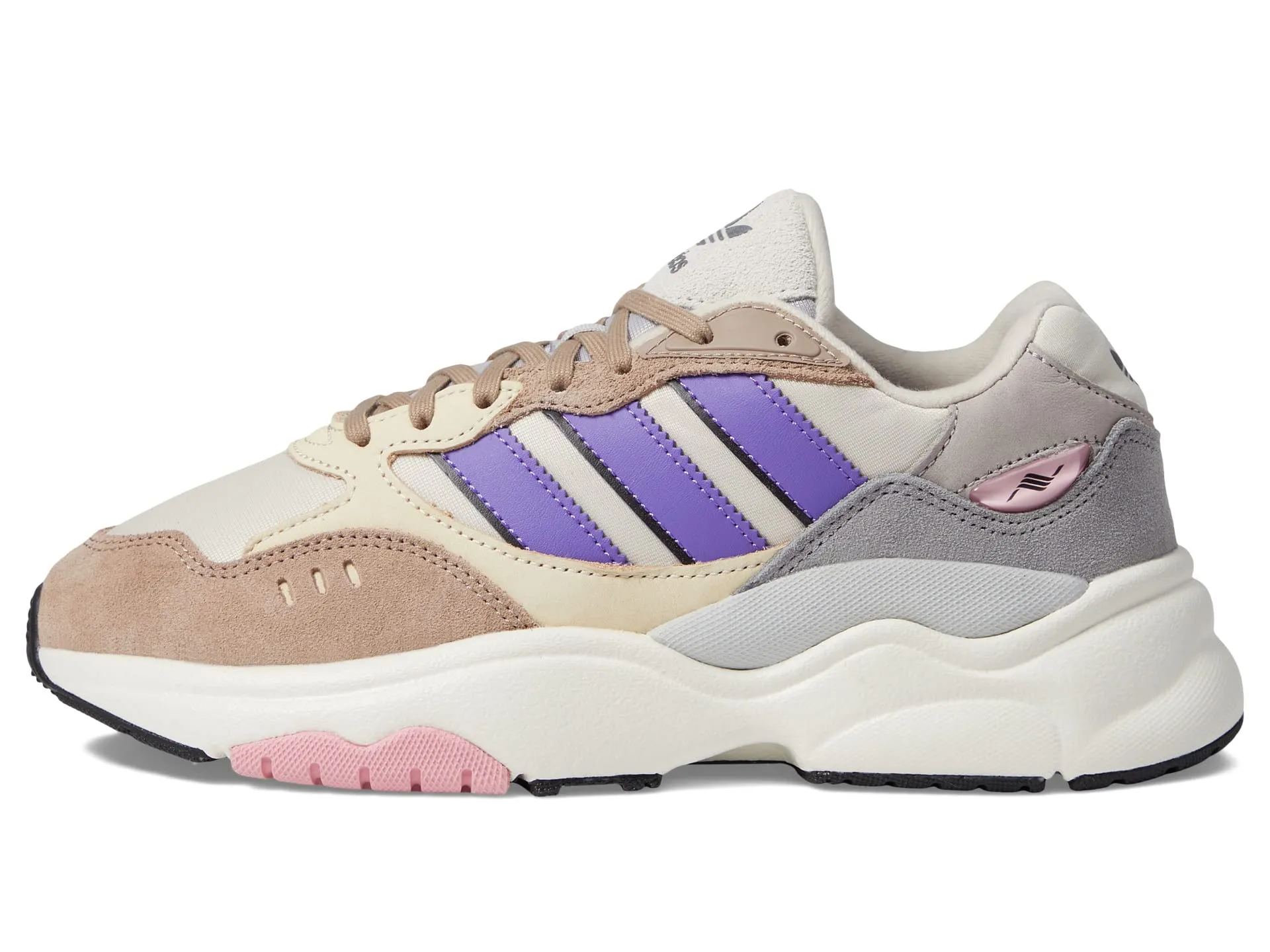 Adidas Originals Retropy Mystique Children's Sneakers, White/Beige/Purple