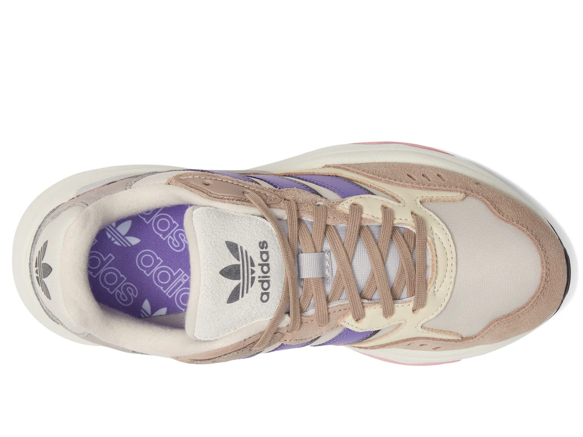 Adidas Originals Retropy Mystique Children's Sneakers, White/Beige/Purple