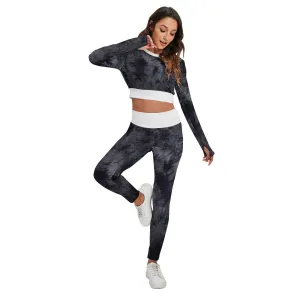 All-Over Print Women's Sport Set With Backless Top And Leggings