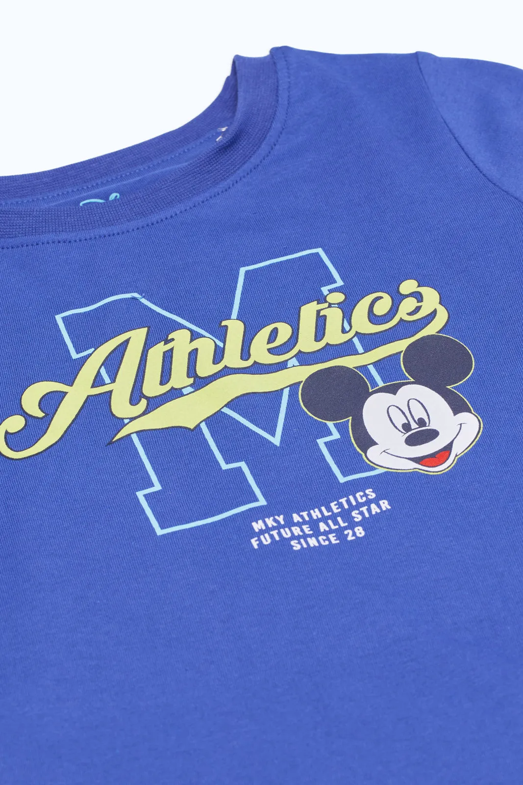 Baby Boys Blue Athletic Mickey Mouse T-Shirt