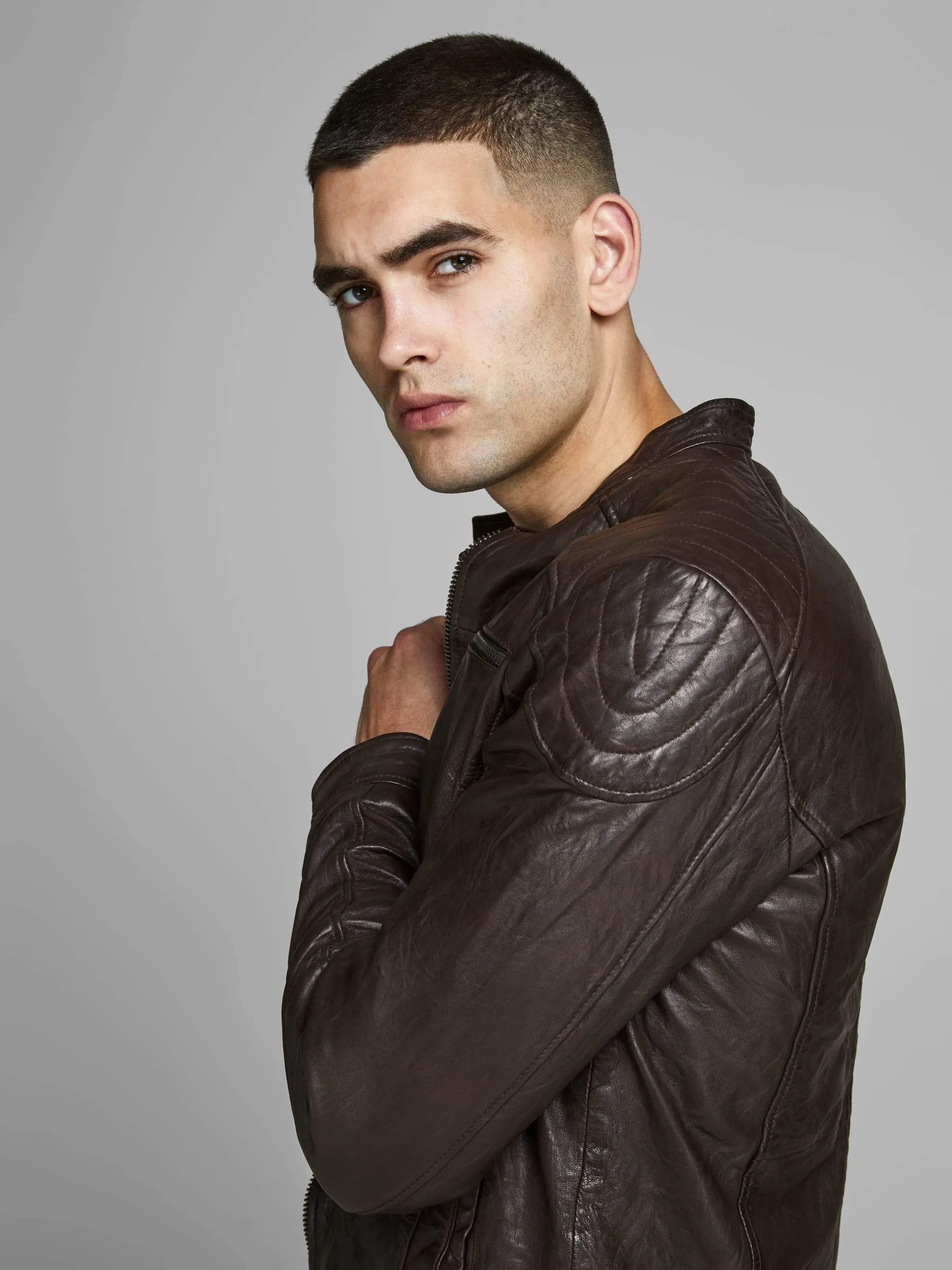 Bomber Slim Body Sheep Skin Leather Jacket