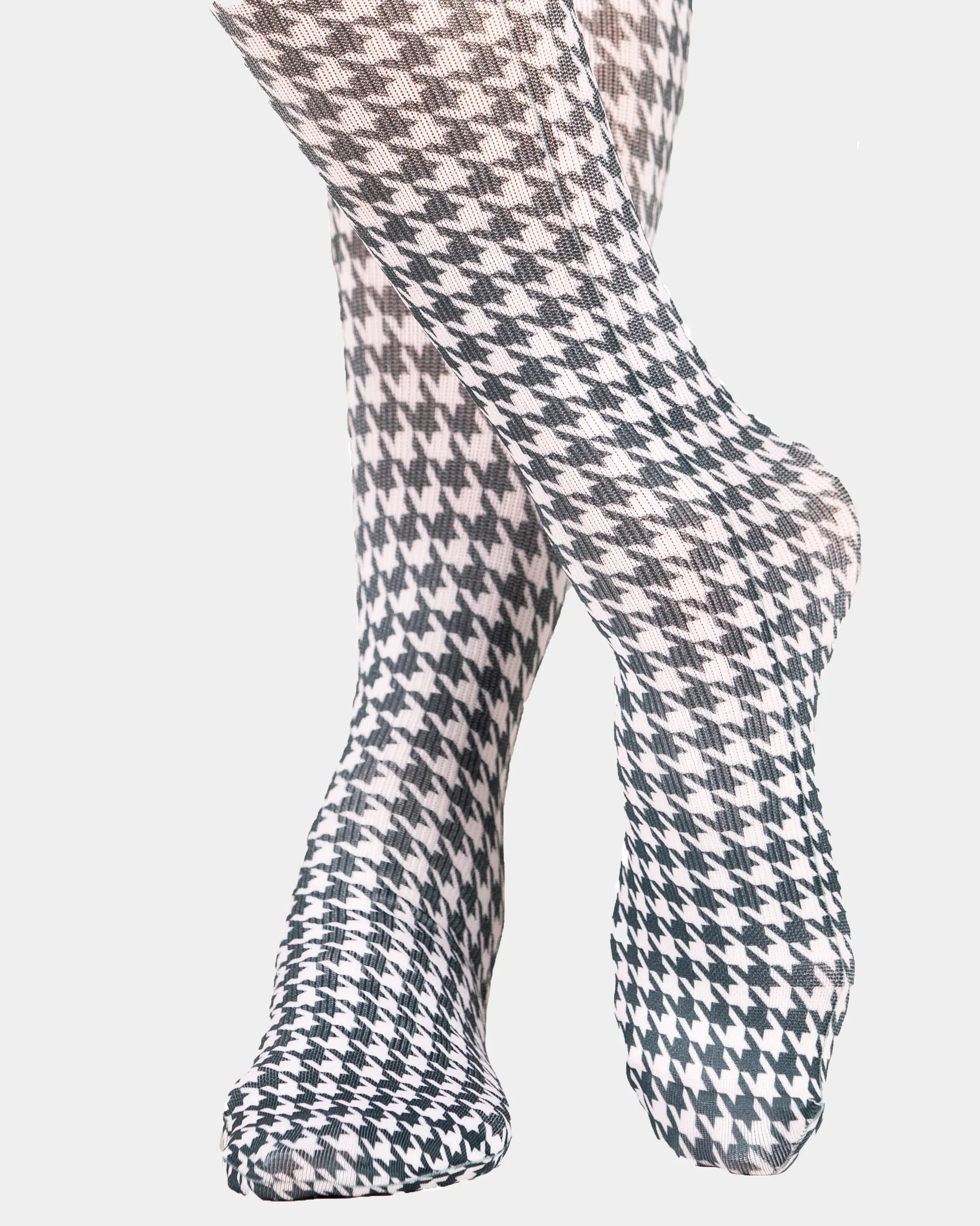 Happy Houndstooth - Compression Scrubs Socks