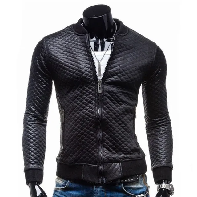 HEE GRAND Men Mandarin Collar High Quality Solid Plus Size For Men Casual Suede Leathers