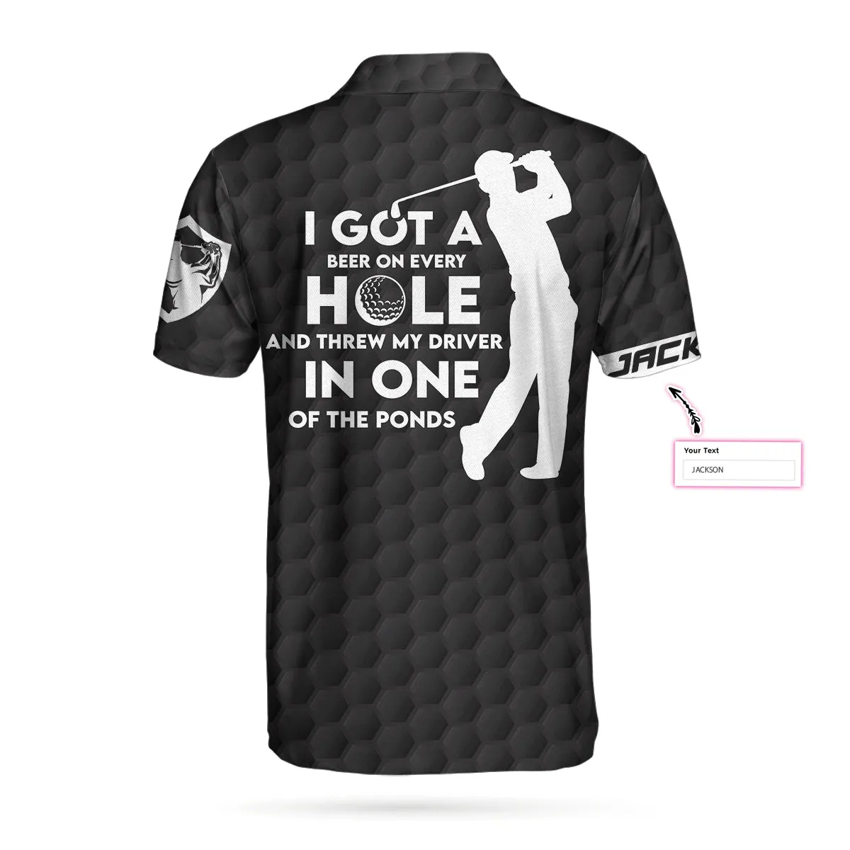 I Got A Hole In One Custom Polo Shirt, Personalized Golf American Flag Polo Shirt, Cool Golf Shirt For Men Coolspod