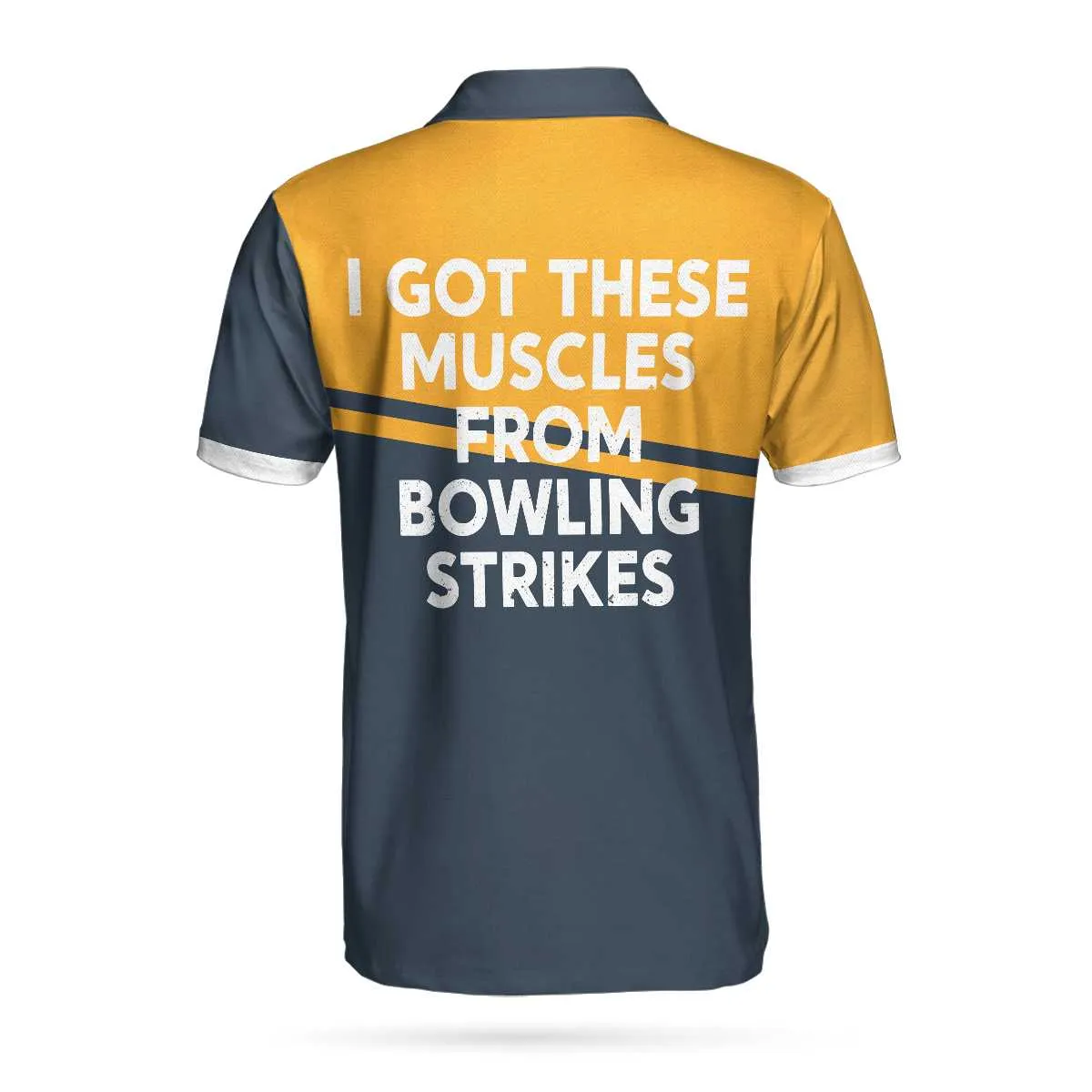 I Got These Muscles From Bowling Strikes Polo Shirt, Bowling Polo Shirt, Bowling Shirt For Men Coolspod