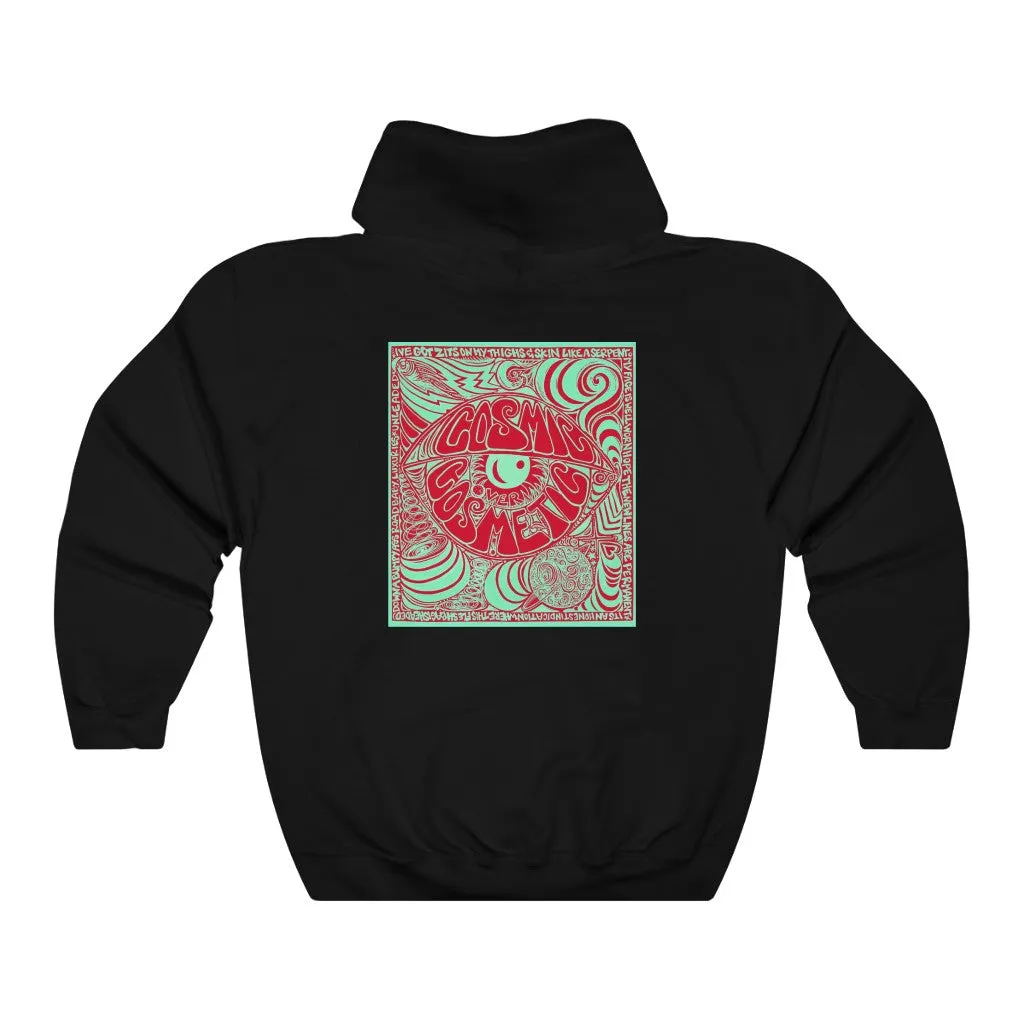 Limited Edition Cosmic Over Cosmetic Hooded Sweatshirt - Red Mint