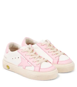 May leather sneakers Golden Goose Kids, white