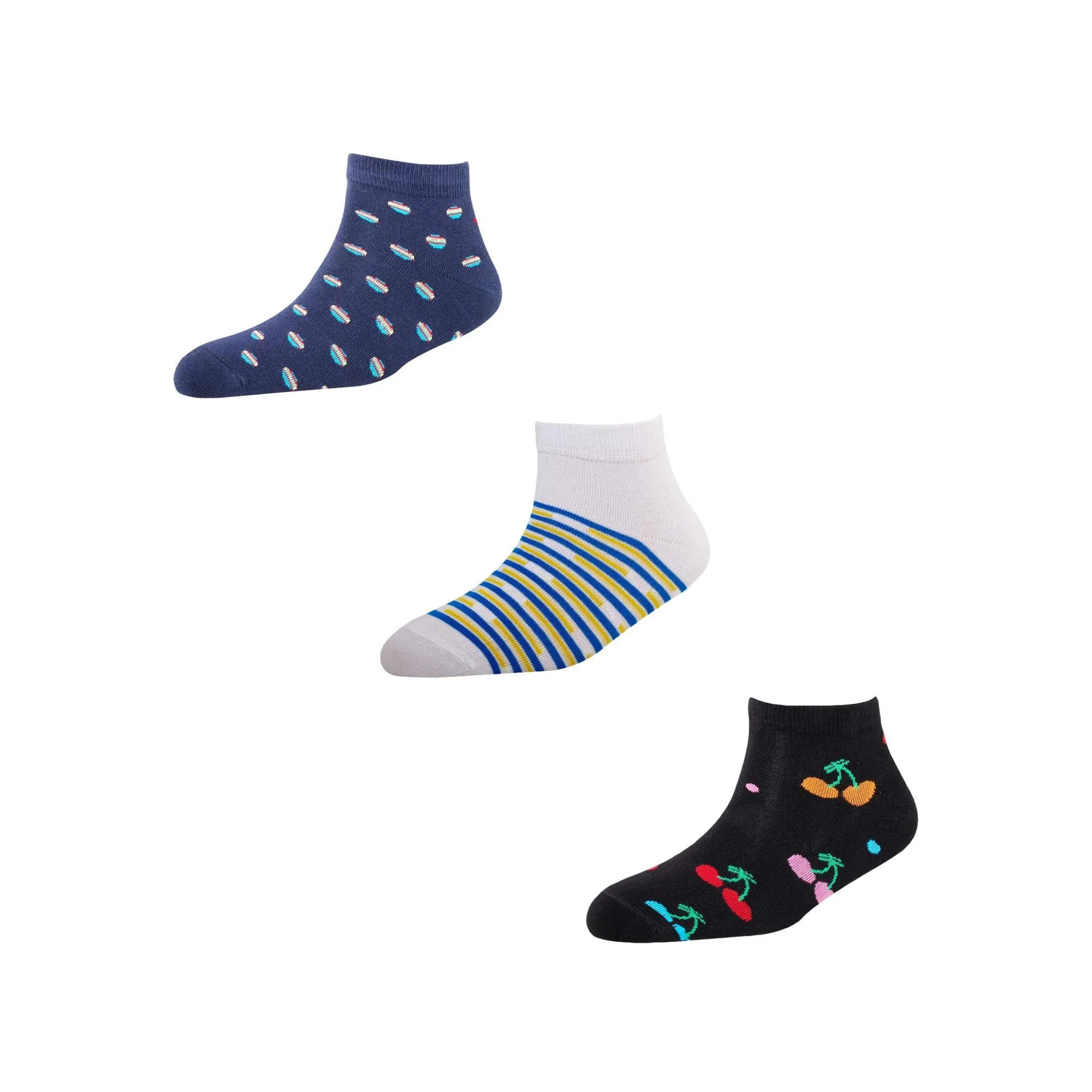 Men's AL04 Pack of 3 Cotton Fashion Ankle Socks