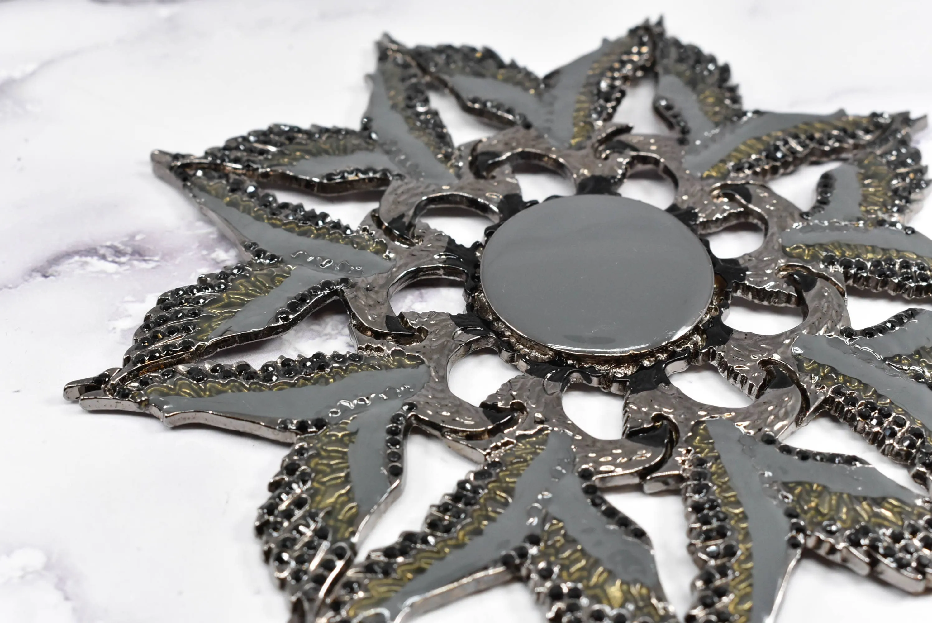 Metal Eagle Star Buckle Appliques 5" - 1 Piece