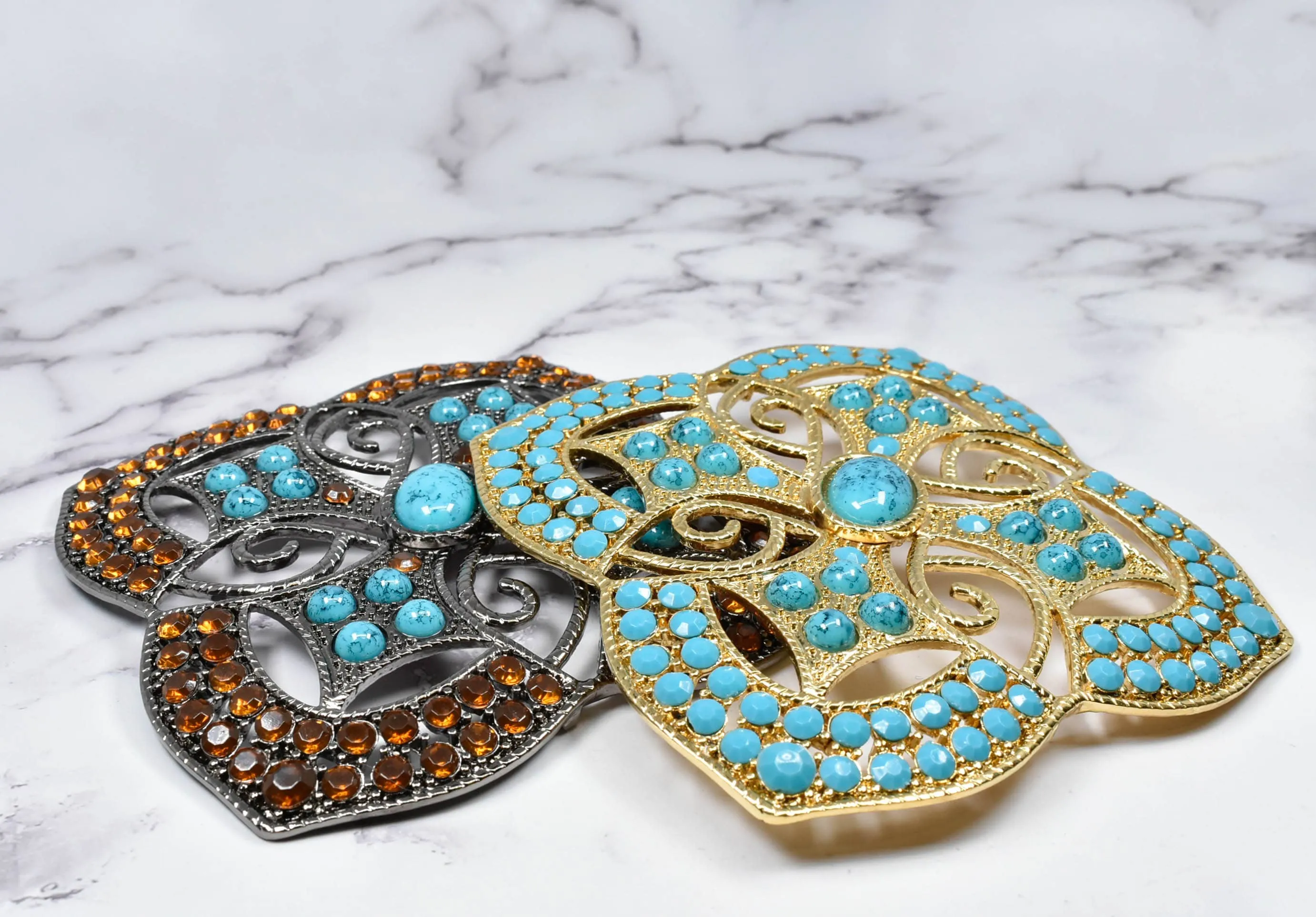 Metal Turquoise Stone Buckles