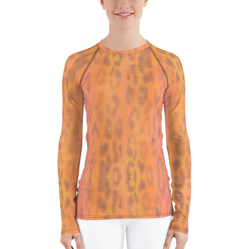 Ombre Leopard Long Sleeve Tops