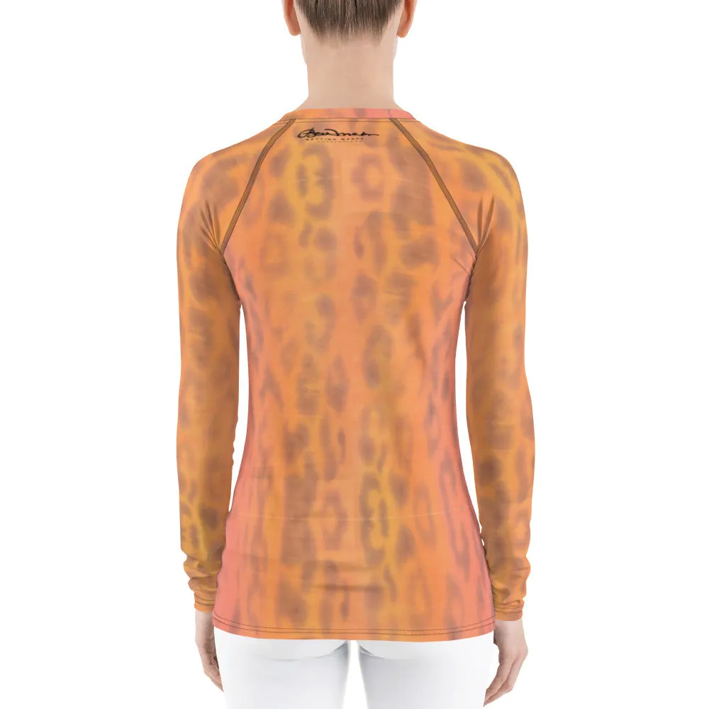 Ombre Leopard Long Sleeve Tops