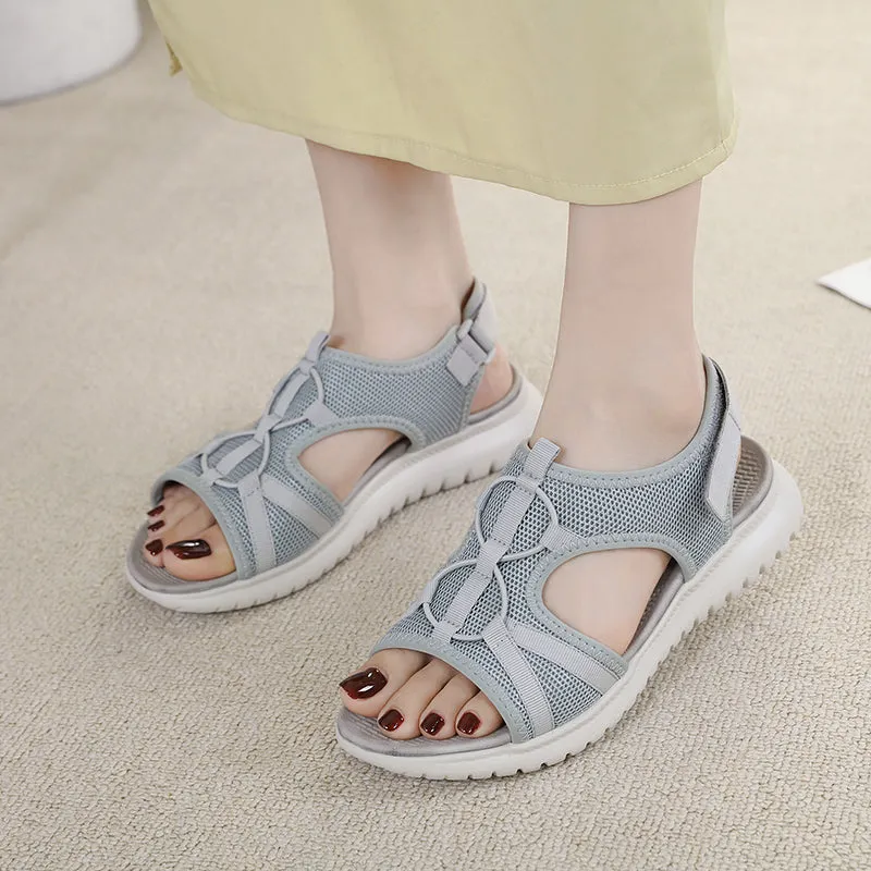 Owlkay Women Solid Color Hollow Out Casual Lady Sandals