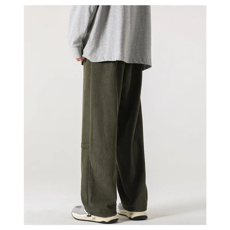 Retro Corduroy Loose Fit Pants