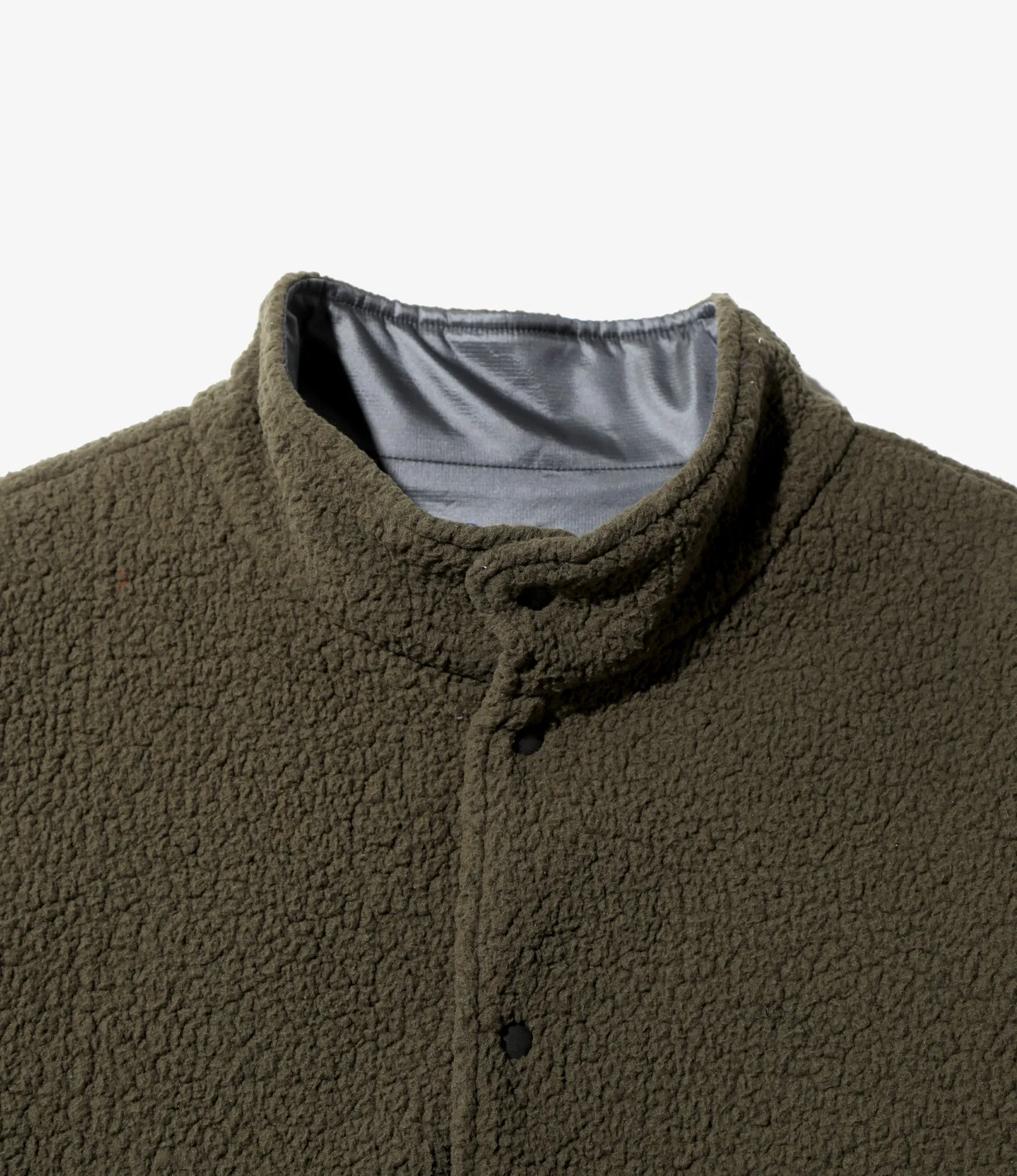 Reversible Jacket – Olive Fleece / Charcoal Ripstop