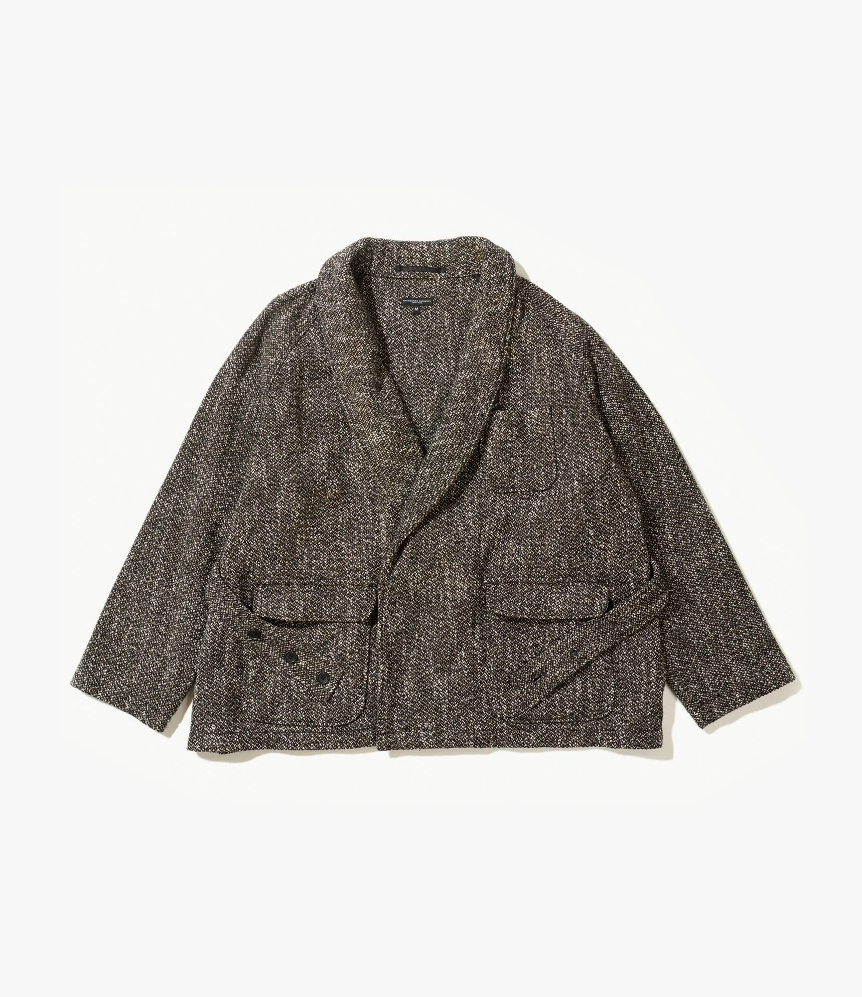 Smoking Jacket – Brown/Black Homespun Wool