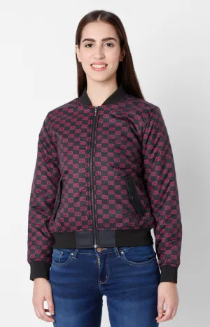 Spykar Pink Cotton Jacket For Women