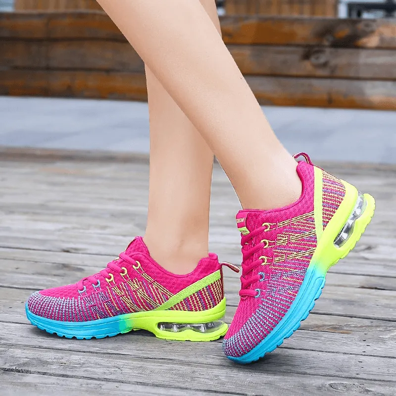 Stylish Bright Mesh Women's Sneakers / Breathable Sports Shoes - SF0876