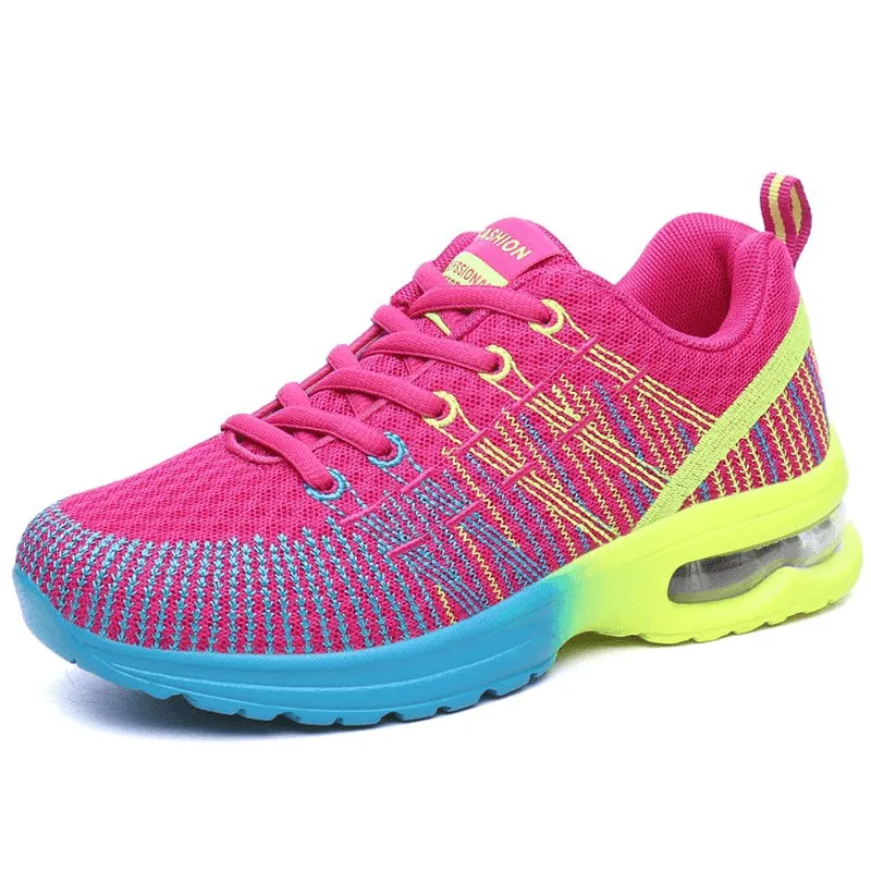 Stylish Bright Mesh Women's Sneakers / Breathable Sports Shoes - SF0876