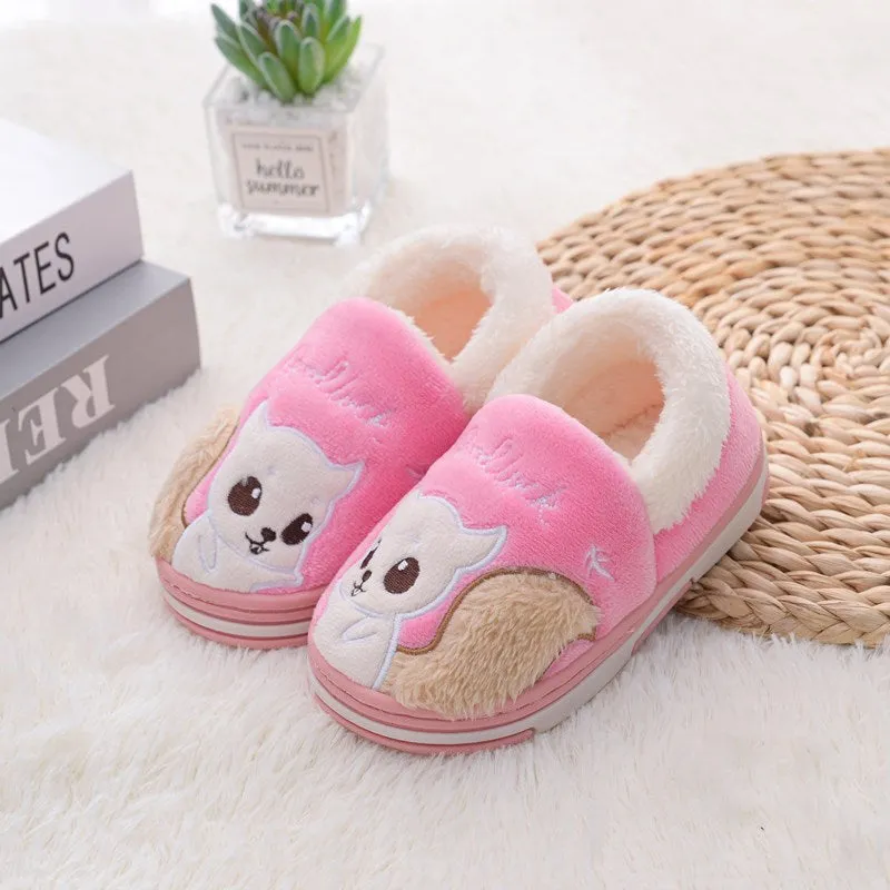 Unisex Toddler Unicorn Cartoon Design Warm Comfortable Kids Slippers