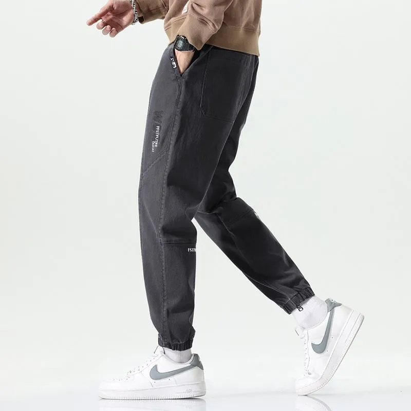 Versatile Tapered Elastic Waist Sports Pants