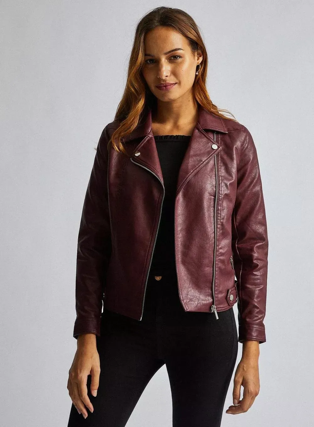 Women Biker Short WIOFY F-L 47 Leather Jacket