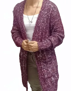 Women Cardigan Knitwear - Purple