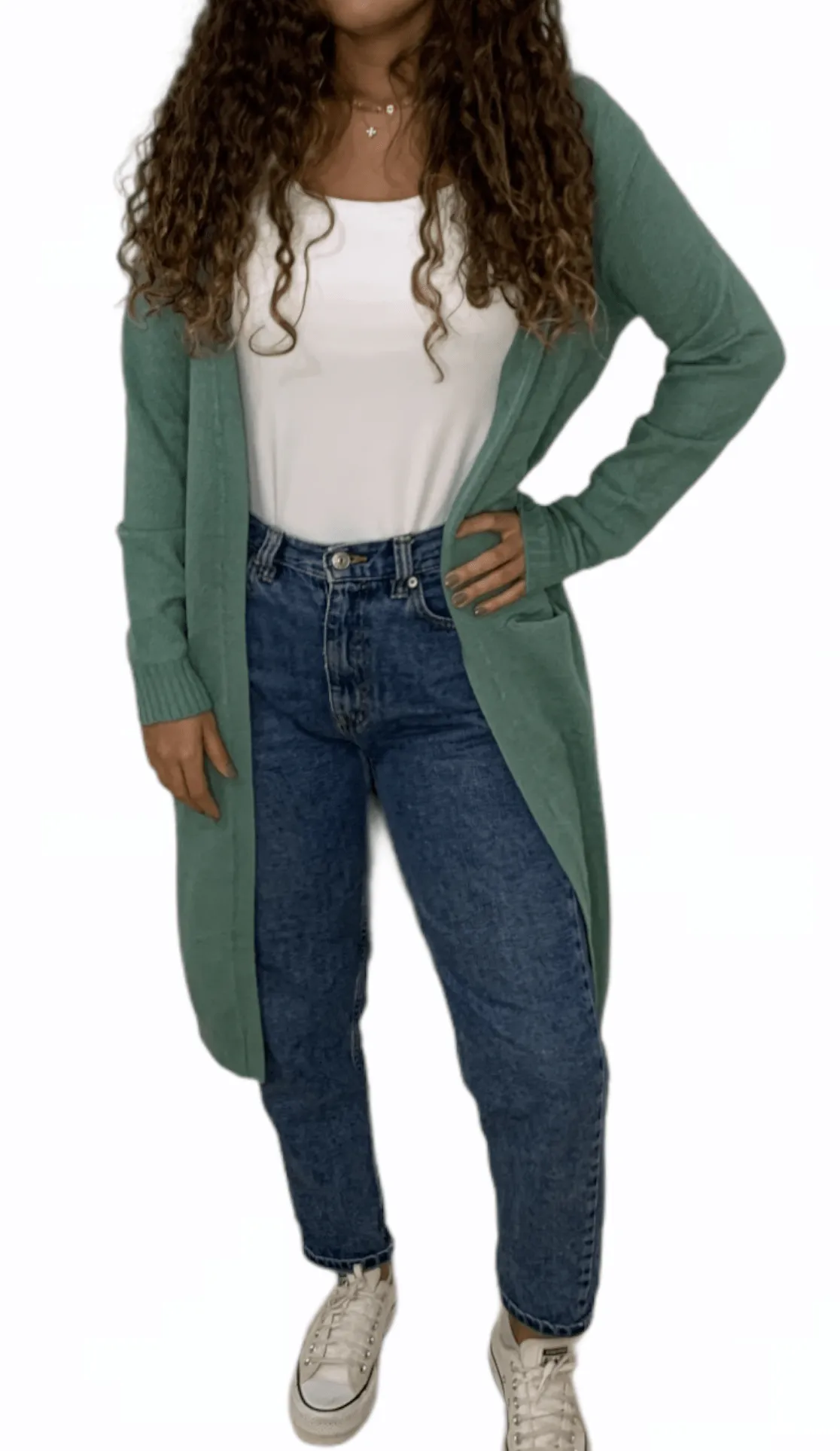 Women Long Jacket - Green