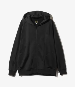 Zipped Hoodie – Black Bright Jersey